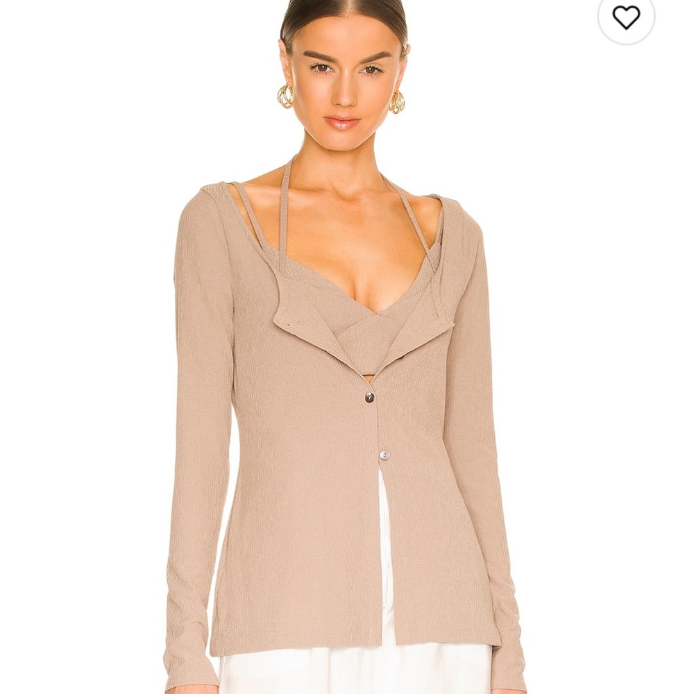 LPA Revolve Cardigan and Crop top bralette set size medium
